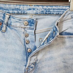OLD NAVY Light Blue Distressed Women's Jeans, Size 12